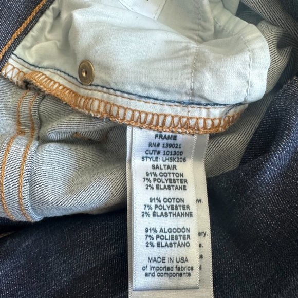 Frame Le High Skinny Jeans in Dark Wash - Picture 4 of 5